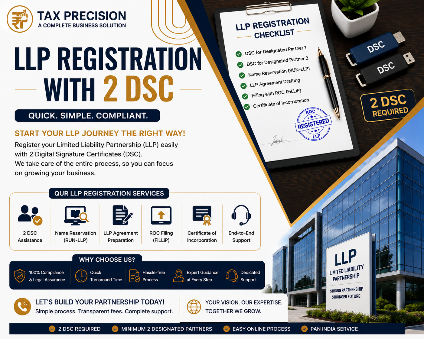 LLP Registration with 2 DSC